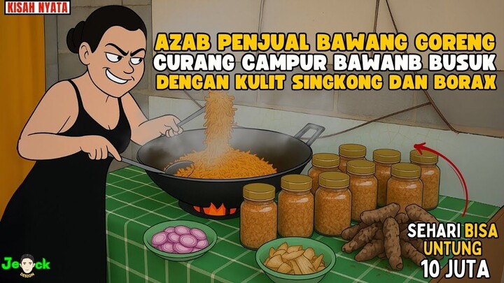 AZAB PENJUAL BAWANG GORENG CURANG CAMPUR BAWANB BUSUK DENGAN KULIT SINGKONG