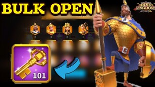 Rise of kingdoms - Open 100 golden keys 🔑 Best Luck