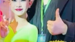 My teacher, who was 8 months pregnant, still accompanied me in the competition