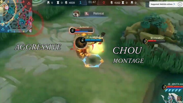 AGGRESSIVE CHOU MONTAGE ⚡  CHOU MONTAGE !! BY ALMIGHTY - MLBB