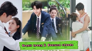 Green trees & Evening clouds I just asked God to convey my feelings to the girl I have a crush on.