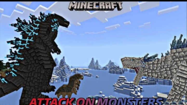 Godzilla attack on monster the movie minecaft pe zhasian special