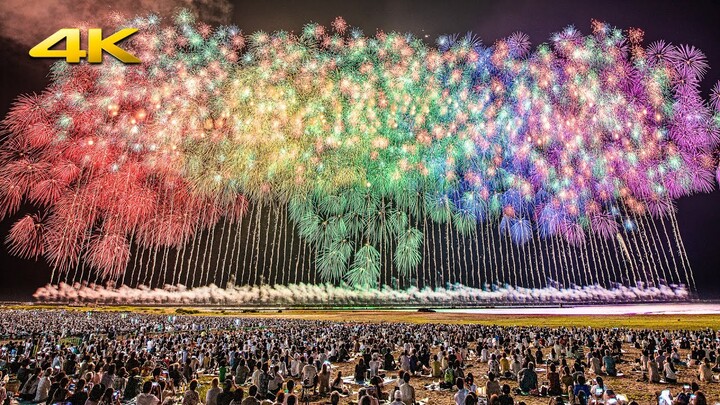 ぎおん柏崎まつり 海の大花火大会 尺玉100発同時打ち - Kashiwazaki Fireworks Festival / 100 12 inch shells at the same time -