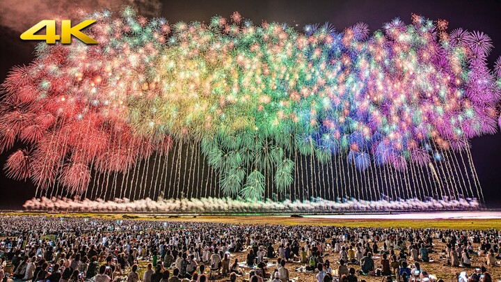 ぎおん柏崎まつり 海の大花火大会 尺玉100発同時打ち - Kashiwazaki Fireworks Festival / 100 12 inch shells at the same time -