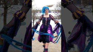 INSANE Arcane JINX & DISNEY Rapunzel CROSS OVER COSPLAY 🤯💖 #shorts