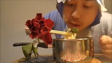 Asmr: Noodles And Thai Coconut Dessert With Tapioca (Extreme Eating Sounds And Slurping)