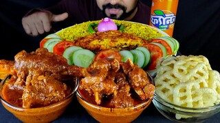 MUTTON BHUNA, BHUNA KHICHURI, PAPAD, SALAD, CHILI and FANTA ASMR MUKBANG EATING SHOW | #LiveToEATT