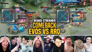 【REAKSI STREAMER】BANGSIN NANGIS!! EVOS Comeback 3-2 Menegangkan Lawan RRQ MPL ID Season 11 Playoffs