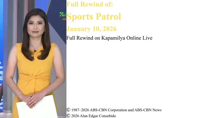 Full Rewind on Kapamilya Online Live | Sports Patrol – January 10, 2026