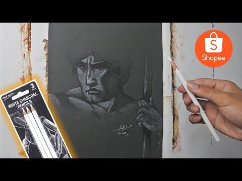Corot White Charcoal Pencil Demo