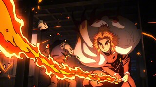 Rengoku Kyojuro: "There's no need to compete because you're too slow."
