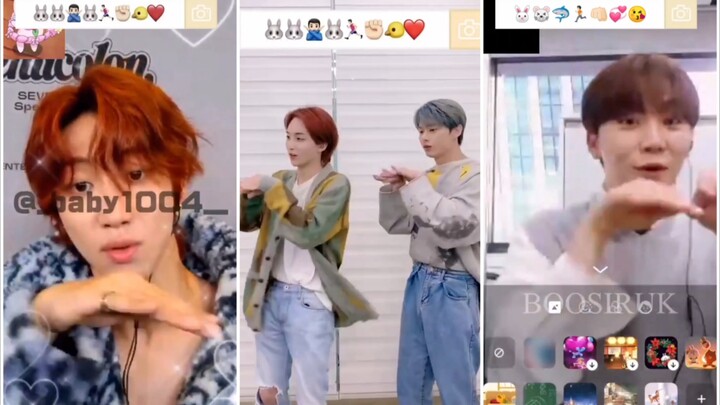 【SEVENTEEN】Tantangan menari emoji yang diperagakan oleh anggota yang berbeda