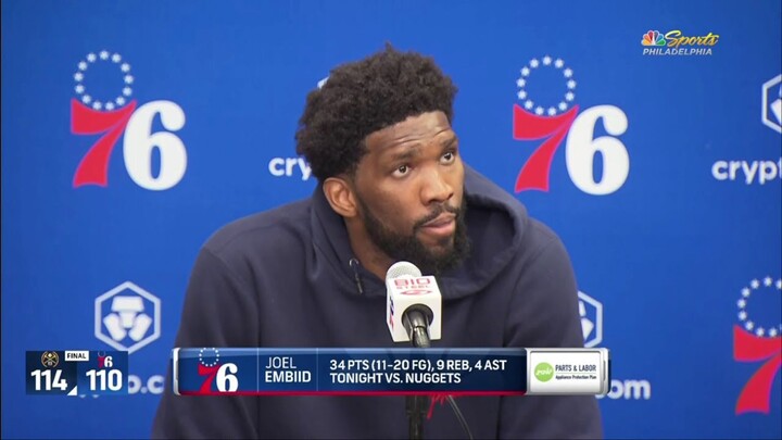 Joel Embiid: "We just need to be all connected and on the same page, offensively and defensively."