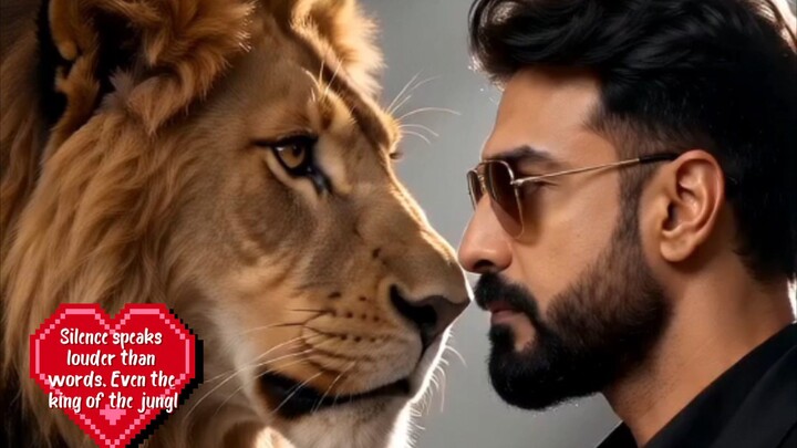 Shh... 🤫🦁 Controlling the Lion with Just One Finger!#LionRoar #BossAttitude #SilentPower #CoolEdit