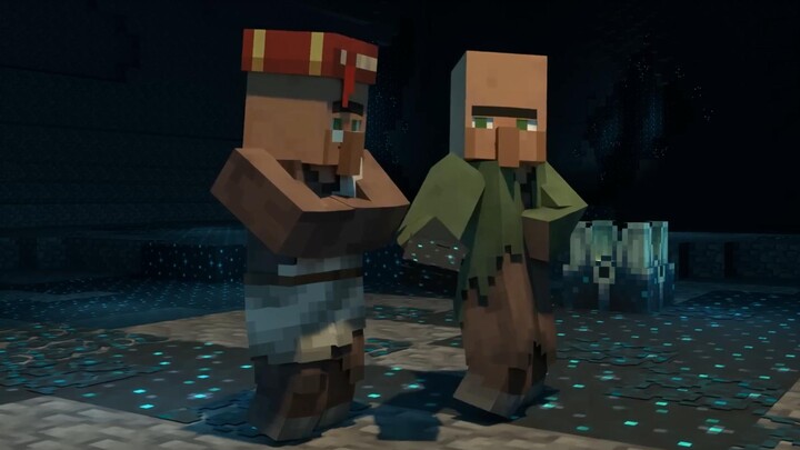 กลุ่มผู้ต่อต้าน ปะทะ ชาวบ้านและผู้ปล้นสะดม (ภาพยนตร์แอนิเมชั่น Minecraft)