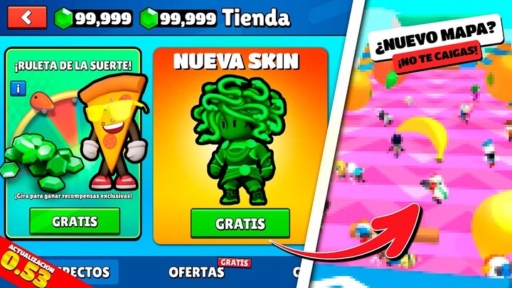 ♻NUEVA ACTUALIZACION 0.53 de STUMBLE GUYS PARA TODO EL MUNDO...¿NUEVAS SKINS?¿CUANDO SALE?...😱