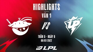 AL vs UP | Highlights - Game 1 | Tuần 5 Ngày 6 | LPL Mùa Hè 2022