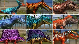 ALL LEGENDARY & LIMITED EDITION CARNIVORE DINOSAURS. All Max Level 40 | Jurassic World The Game