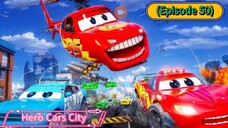 Hero Cars City (Episode 50) Helicopter Save The Day