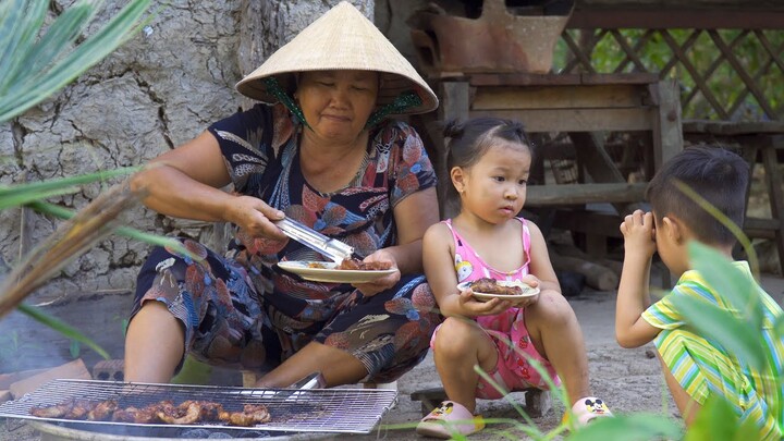 NGOẠI NẤU CƠM CHIỀU | THỊT NƯỚNG & CANH TÉP BÍ ĐAO