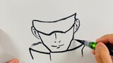 I used a brush to draw Gojo Satoru [Curse Back to War]