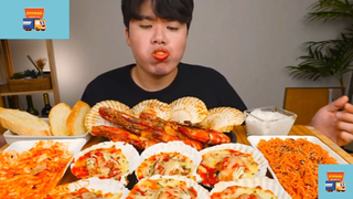 Mukbang mì cay và hải sản phomai #anngon