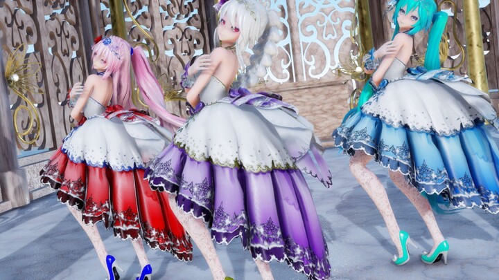 【MMD】公主裙 - 初音 · 巡音 · 弱音 - 骗子之舞