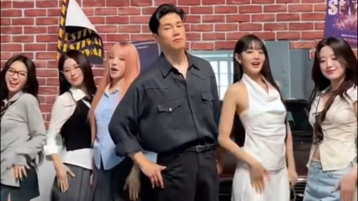 Aksi tantangan Kim Moo-ryul ✘ (G)I‑DLE “klaxon”