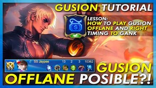 GUSION OFFLANE TUTORIAL WITH THE BACK TO BACK CHAMPION SUNSPARKS!