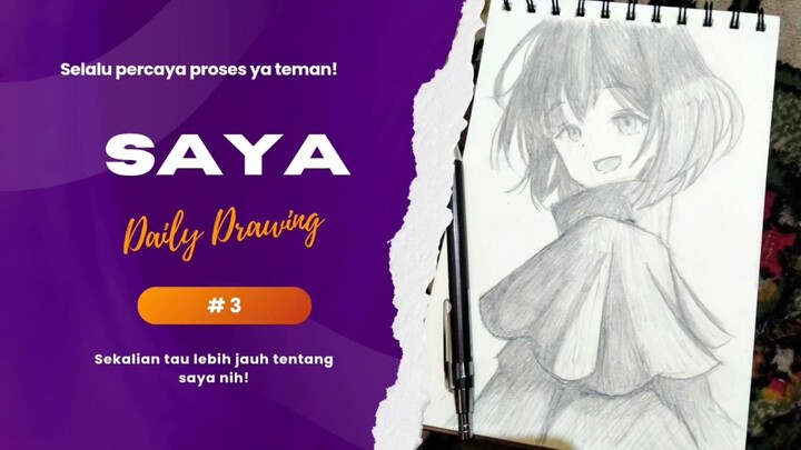 Gambar arsir hitam putih karakter anime Saya yuk! ( ◜‿◝ )♡