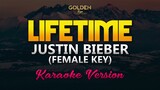 Lifetime - Justin Bieber (FEMALE KEY) Karaoke/Instrumental