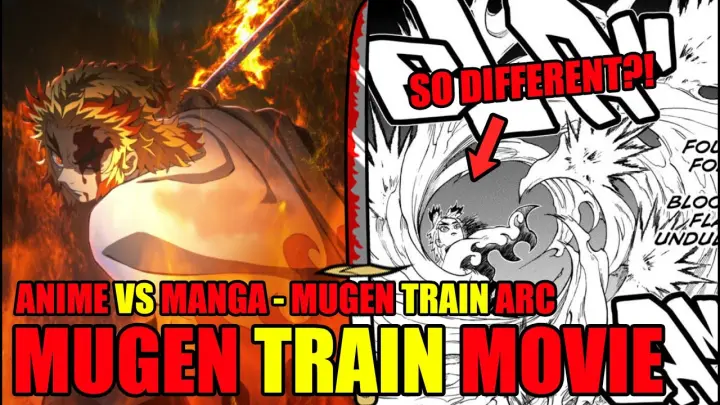 THE CHANGESðŸ˜±!! Demon Slayer Mugen Train Anime VS Manga Comparison | Kimetsu no Yaiba