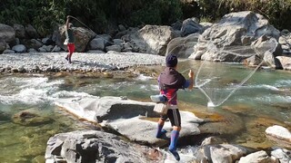 cast net fishing in Nepal | himalayan trout fishing in Nepal | asala fishing |