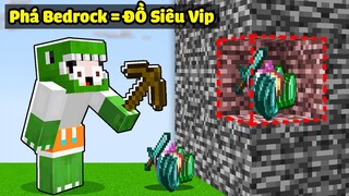 Minecraft Bedwars Thử Thách Phá Bedrock Nhận Được Đồ Siêu Vip Mạnh Nhất Troll Noob Team