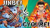 👉 Anime đại chiến - Ngoã Quyền Jinbei 🆚 Nham Trụ Gyoumei | Onepiece vs Demon Slayer