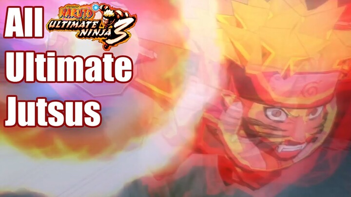 Naruto: Ultimate Ninja 3 - All Regular Ultimate Jutsus 1080p 60FPS