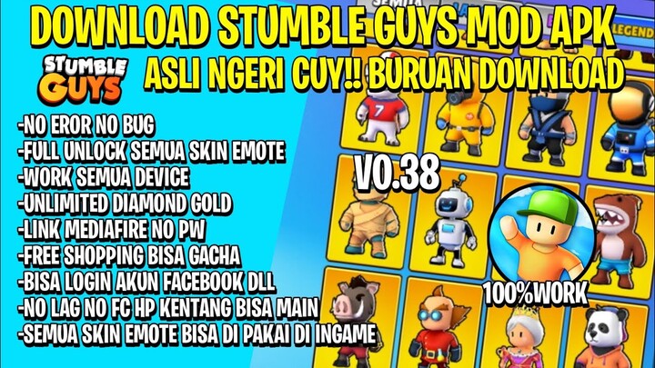 Stumble Guys Mod Apk v.1.38 Unlock semua nya bisa mabar