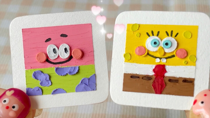 กราฟฟิตี้สีพาสเทล•มินิ SpongeBob SquarePants•Patrick Star (จริงๆ แล้วความสุขของสาวๆ นั้นง่ายมาก)