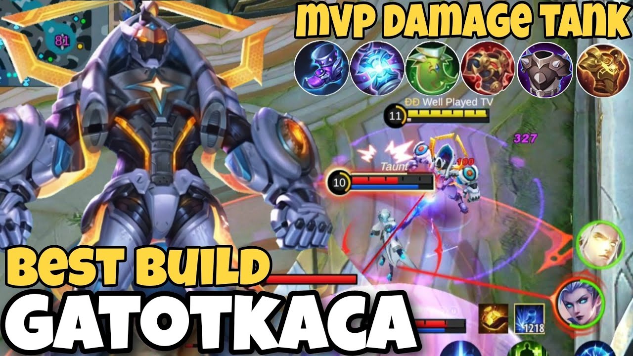 Gatotkaca Damage Tank Gameplay Gatotkaca Best Build 22 Mlbb Bilibili