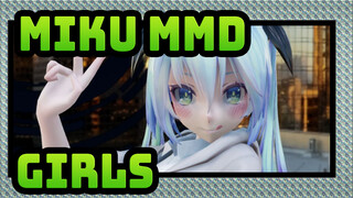 [Miku MMD] Girls / Đúng là cặp chân gợi cảm