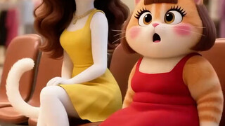 Ao Run and Kapibara PK cat together