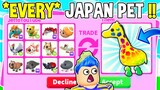 Trading *EVERY JAPAN EGG PET* In Adopt Me Roblox !! Adopt Me Trading *JAPAN UPDATE* Pets