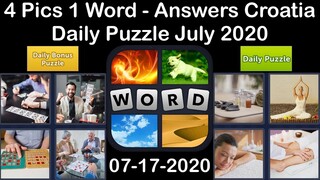 4 Pics 1 Word - Croatia - 17 July 2020 - Daily Puzzle + Daily Bonus Puzzle - Answer - Walkthrough