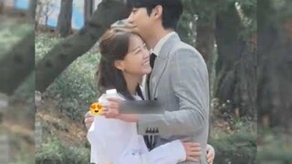 BTS Kim Sejeong Ahn Hyo Seop 👩‍❤️‍💋‍👨 Behind The Scene Business Proposal #kdrama #fyp #couple #sweet