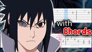 SASUKE Guitar Theme - Hyouhaku (Naruto Shippuden) - Guitar tutorial (TAB)