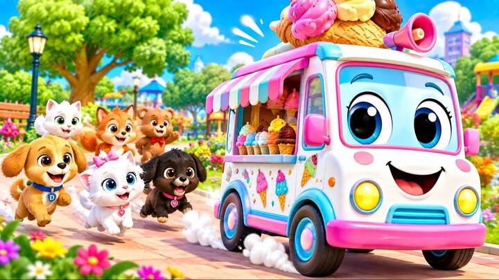 🍦🚗 O CARRINHO DE SORVETE COMEÇOU A ANDAR SOZINHO! 😱🎵 MÚSICA INFANTIL DIVERTIDA | TURMINHA DO B