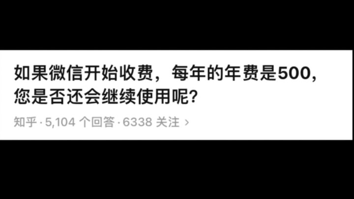 If WeChat were to start charging fees, would you still keep using it?