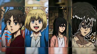 Mikasa kecil mirip levi.