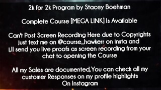 2k for 2k Program by Stacey Boehman course Download