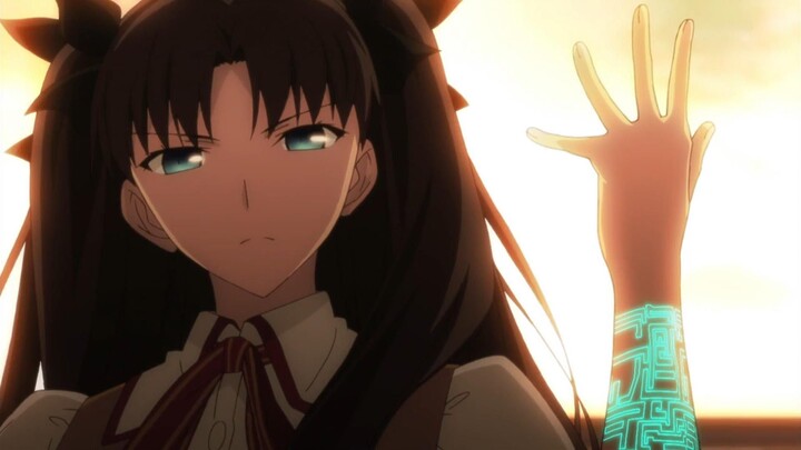 After being ridiculed as an old-fashioned curse, Tohsaka broke down and chased after Shirou~ She cou